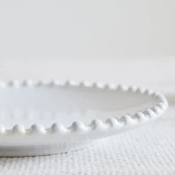 Costa Nova Pearl White Stoneware Bread Plates (Set of 4)