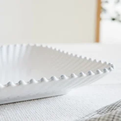 Costa Nova Pearl White Stoneware Large Rectangular Platter