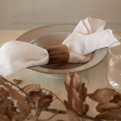 Costa Nova Round Horn Napkin Rings (Set of 4)