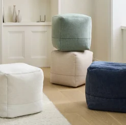 Cotton Canvas Pouf