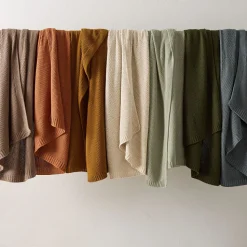 Cotton Knit Throw