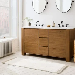 Cotton Linen Bath Runner