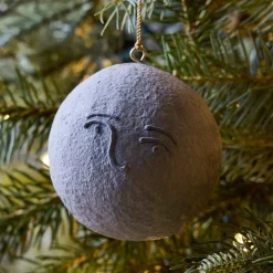 Cotton Mache Full Moon Ornament