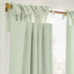 Cotton Tie-Top Blackout Curtain