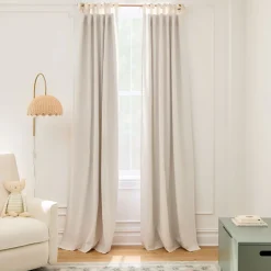 Cotton Tie-Top Blackout Curtain