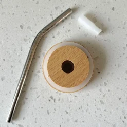 Counter Couture Bamboo Lid And Straw Set