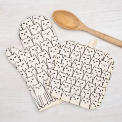 Counter Couture Cat Oven Mitt & Pot Holder