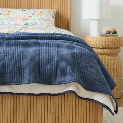 Cozy Jersey Linear Twin Blanket