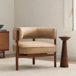 Craig Expressed Wood Leather Chair