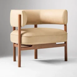 Craig Expressed Wood Leather Chair
