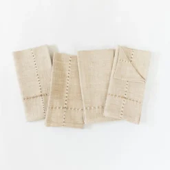 Creative Women Pulled Handwoven Cotton Napkins (Set of 4)