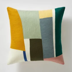 Crewel Geo Pieces Pillow Cover