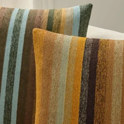 Crewel Ombre Stripe Pillow Cover