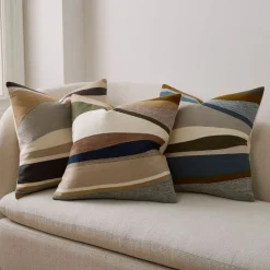 Crewel Rising Tide Pillow Cover