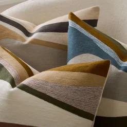 Crewel Rising Tide Pillow Cover