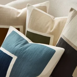 Crewel Stacked Shapes Pillow Cover