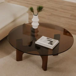 Csilla Round Glass Coffee Table (42")