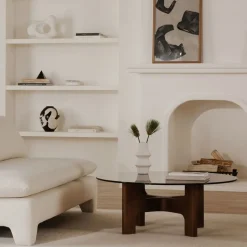 Csilla Round Glass Coffee Table (42")
