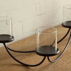 Curved Metal Votive Centerpiece