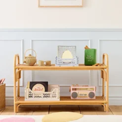 Curved Rattan Small Shelf (42")