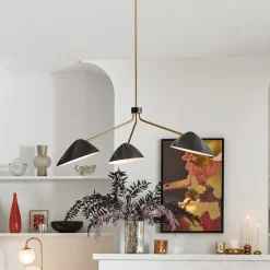 Curvilinear Mid-Century Chandelier (55")