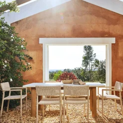 Cusco Outdoor Concrete Dining Table (76")