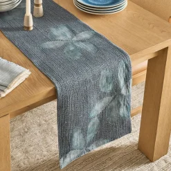Cyanotype Floral Table Runner