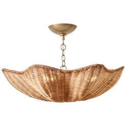 Cynda Rattan Flush Mount (20.5")