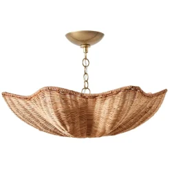 Cynda Rattan Flush Mount (20.5")