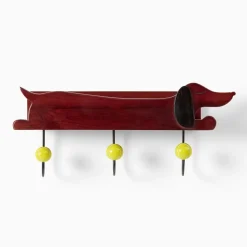 Dachshund Shelf with Hooks (16")