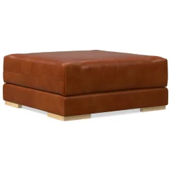 Dalton Leather Ottoman