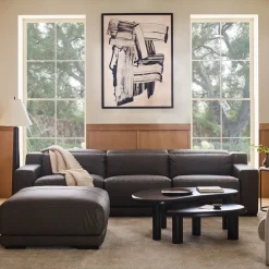 Dalton Motion Leather Ottoman