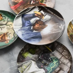 Dapper Animal Halloween Salad Plates