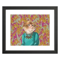 Dapper Macaque Framed Wall Art