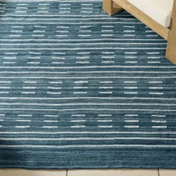 Dashed Stripe Outdoor Performance Rug