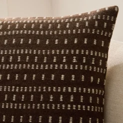 Dashed Wool Stripe Pillow Cover