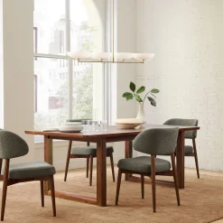 Davies Extendable Wood & Metal Dining Table (78"–98")