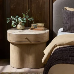 Deacon Marble Grand Nightstand (30")