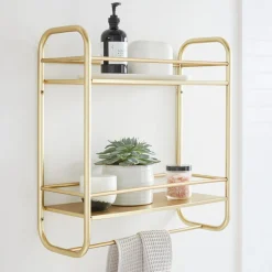 Deco Curve Metal Wall Shelves