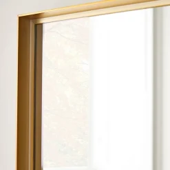 Deep Frame Rectangle Thin Metal Wall Mirror