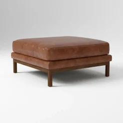 Dekalb Leather Ottoman