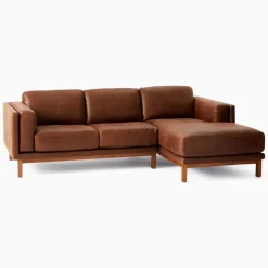 Dekalb Leather 2-Piece Chaise Sectional (102")
