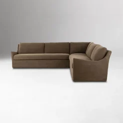 Delara Slipcover L-Shaped Sectional (124")