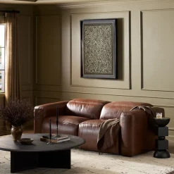Delevan Leather Power Recliner Sofa (91"-121")