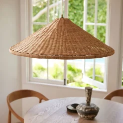 Dempsey Rattan Pendant (32.25")