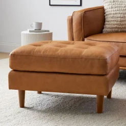 Dennes Leather Ottoman