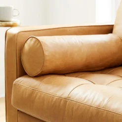 Dennes Leather 2-Piece Chaise Sectional (102")