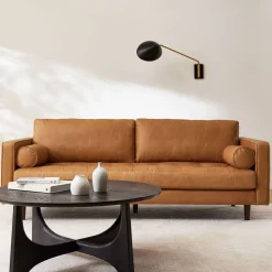 Dennes Leather Sofa (72"–88")