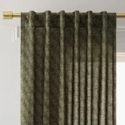 Diamond Lattice Floral Curtain