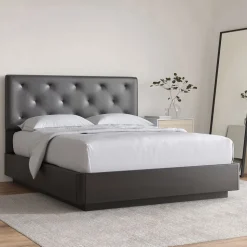Diamond Tufted Wall Mounted Headboard - Leather